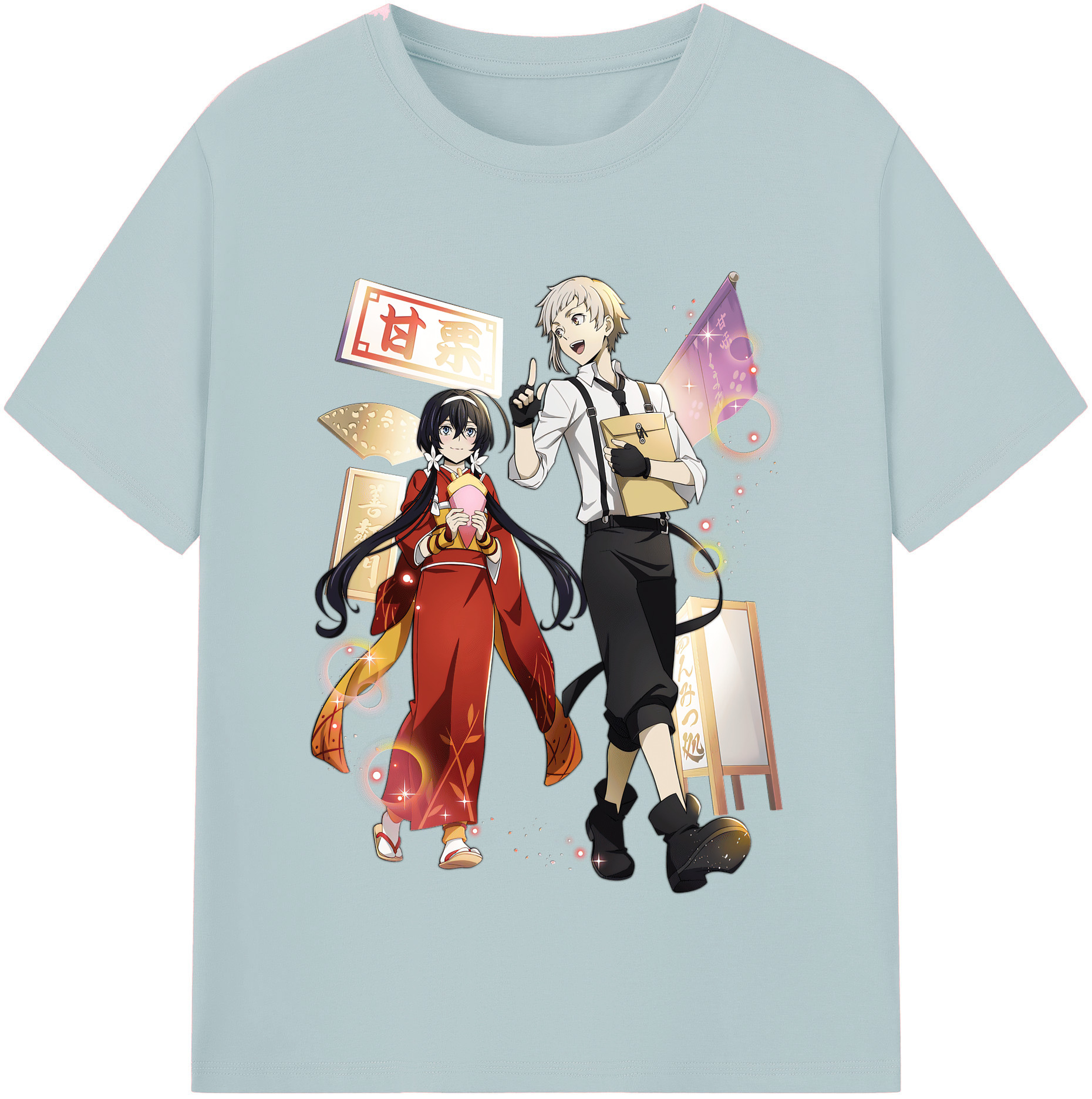 （画像用） 文豪ストレイドッグス Bungo Stray Dogs 綿100％半袖Tシャツ（フロントプリント）
